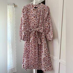 J. Crew Tie-waist V-neck dress in Windsor floral women size S